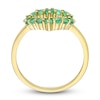 Thumbnail Image 2 of Natural Emerald Heart Ring 10K Yellow Gold