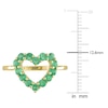 Thumbnail Image 3 of Natural Emerald Heart Ring 10K Yellow Gold