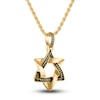 Thumbnail Image 2 of 1933 by Esquire Men's Star of David Pendant Necklace 14K Yellow Gold-Plated Sterling Silver 22"
