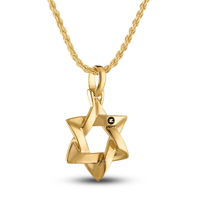 Main Image 3 of 1933 by Esquire Men's Star of David Pendant Necklace 14K Yellow Gold-Plated Sterling Silver 22"