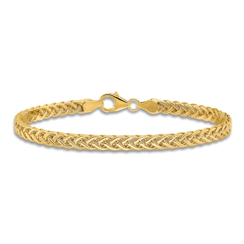 Main Image 3 of High-Polish Link Bracelet 14K Yellow Gold 7.5"