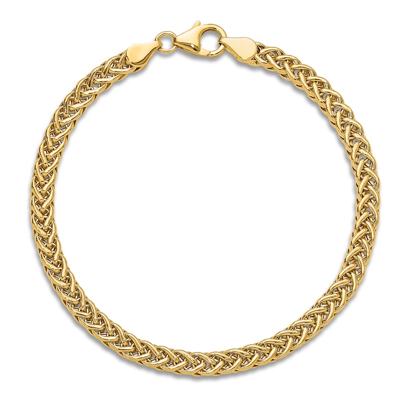 Main Image 4 of High-Polish Link Bracelet 14K Yellow Gold 7.5"