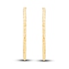 Thumbnail Image 2 of Diamond-Cut Round Tube Hoop Earrings 14K Yellow Gold 35mm