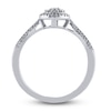 Thumbnail Image 2 of Diamond Engagement Ring 1/3 ct tw Round/Baguette 14K White Gold