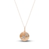 Thumbnail Image 1 of Diamond Sagittarius Zodiac Pendant Necklace 1/10 ct tw Round 14K Rose Gold