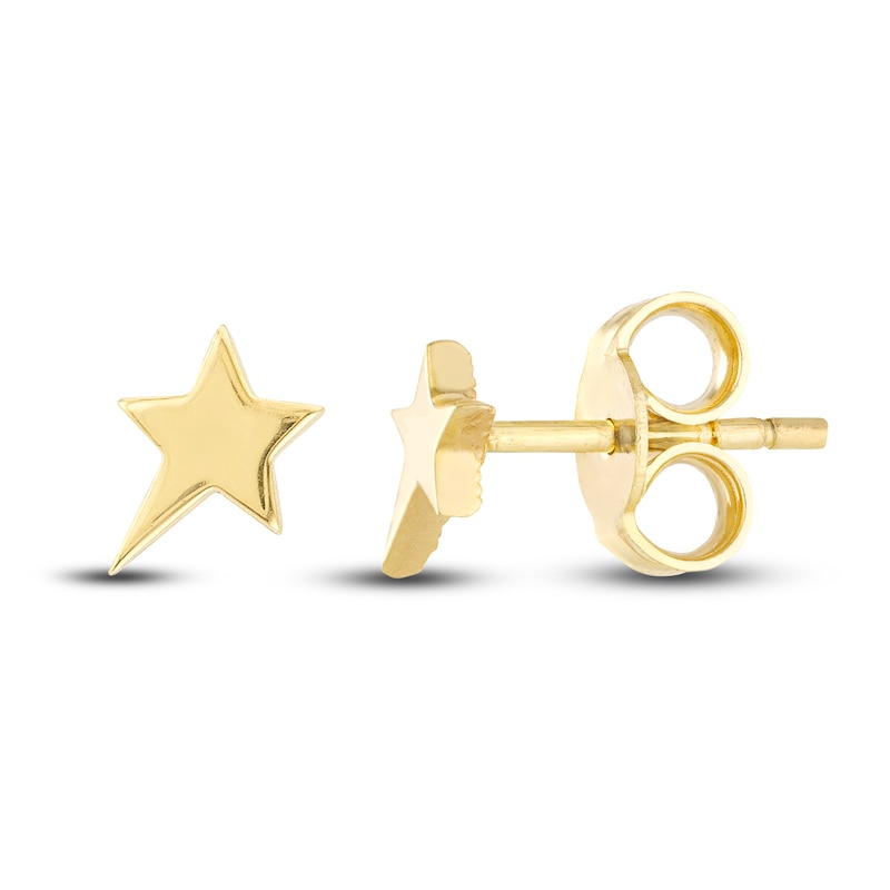 Main Image 2 of Star Stud Earrings 14K Yellow Gold