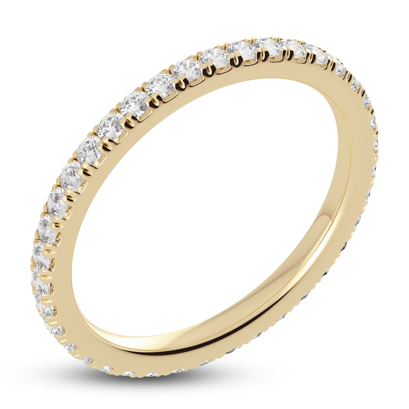 Main Image 2 of Juliette Maison Natural White Sapphire Eternity Ring 10K Yellow Gold
