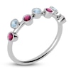 Thumbnail Image 2 of Juliette Maison Natural Rhodolite Garnet & Natural Aquamarine Ring 10K White Gold