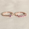 Thumbnail Image 4 of Juliette Maison Natural Rhodolite Garnet & Natural Aquamarine Ring 10K White Gold