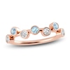 Thumbnail Image 1 of Juliette Maison Natural Aquamarine & Natural White Sapphire Ring 10K Rose Gold
