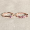 Thumbnail Image 4 of Juliette Maison Natural Aquamarine & Natural White Sapphire Ring 10K Rose Gold