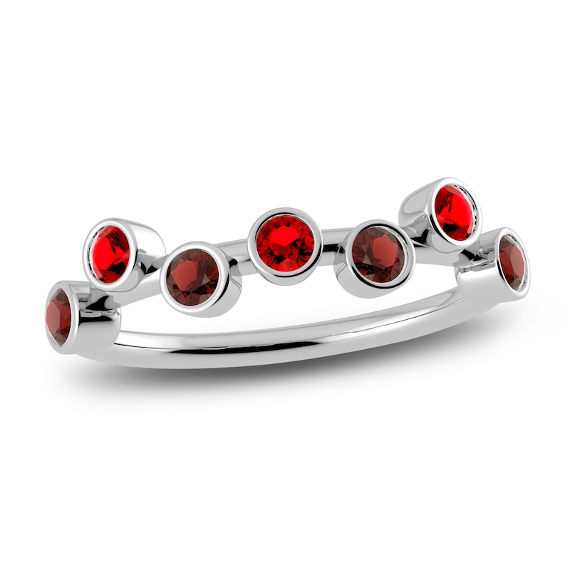 Main Image 1 of Juliette Maison Natural Rhodolite Garnet & Natural Ruby Ring 10K White Gold