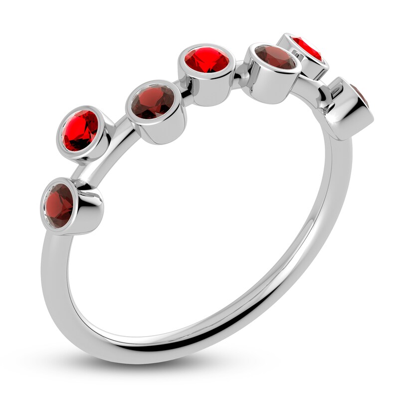 Main Image 2 of Juliette Maison Natural Rhodolite Garnet & Natural Ruby Ring 10K White Gold