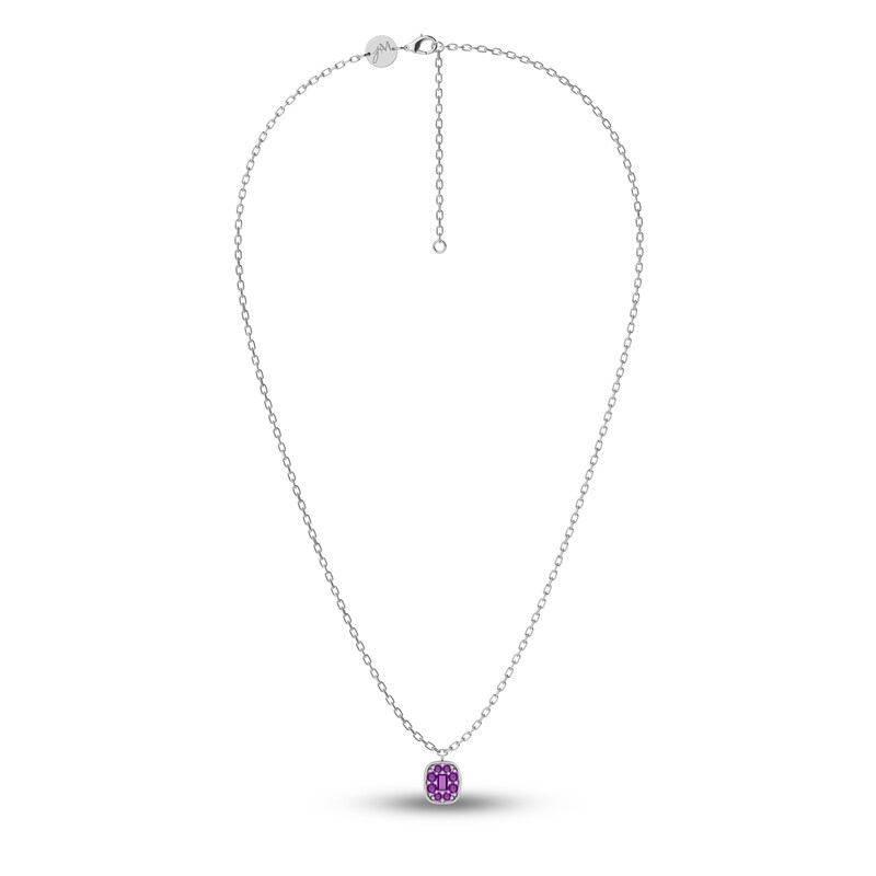 Main Image 2 of Juliette Maison Natural Amethyst Pendant Necklace 10K White Gold