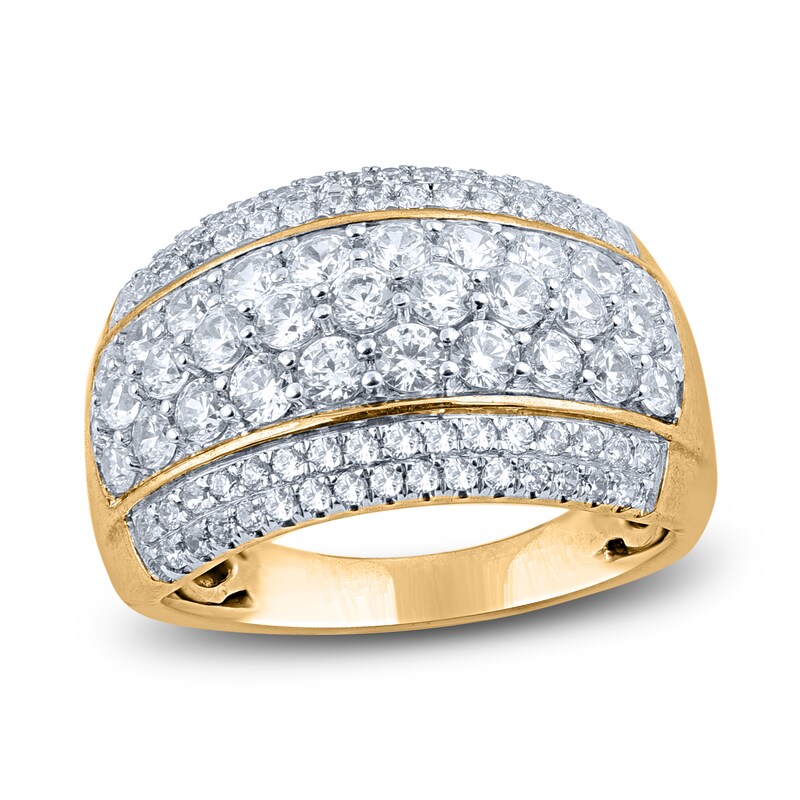 Main Image 1 of Diamond Multi-Row Anniversary Band 2 ct tw Round 14K Yellow Gold