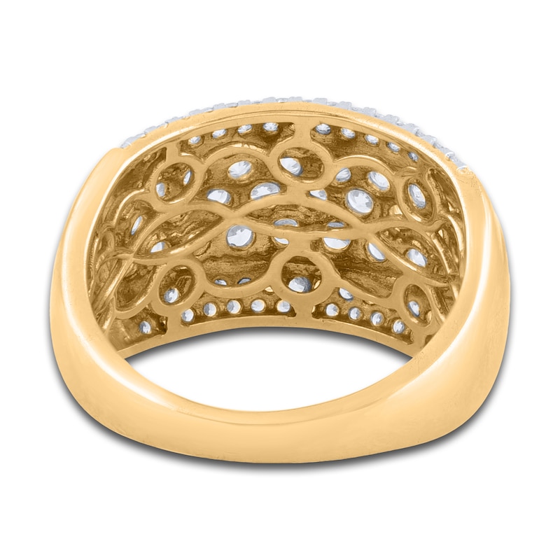 Main Image 3 of Diamond Multi-Row Anniversary Band 2 ct tw Round 14K Yellow Gold
