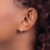 Hollow Hoop Earrings 14K Rose Gold 9x2mm