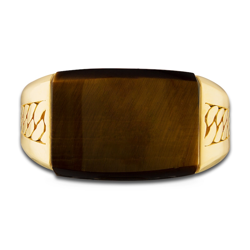 Main Image 3 of 1933 by Esquire Men's Natural Quartz Ring 14K Yellow Gold-Plated Sterling Silver