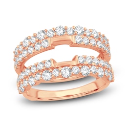 Lab-Created Diamond Enhancer Band 1-1/2 ct tw Round 14K Rose Gold