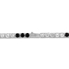Thumbnail Image 3 of 1933 by Esquire Men's Natural White Topaz & Natural Black Spinel Necklace Sterling Silver 22"