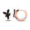 Pnina Tornai Black Diamond Butterfly Earrings 3/4 ct tw Round 14K Rose Gold