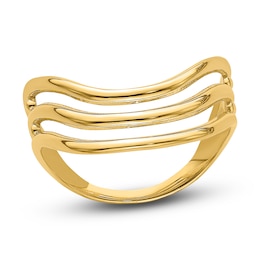 High-Polish Triple Wave Ring 14K Yellow Gold
