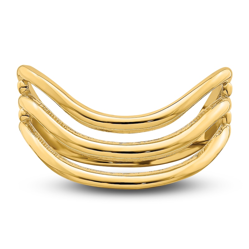 Main Image 3 of High-Polish Triple Wave Ring 14K Yellow Gold