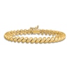 Thumbnail Image 3 of High-Polish San Marco Chain Bracelet 14K Yellow Gold 7.5"