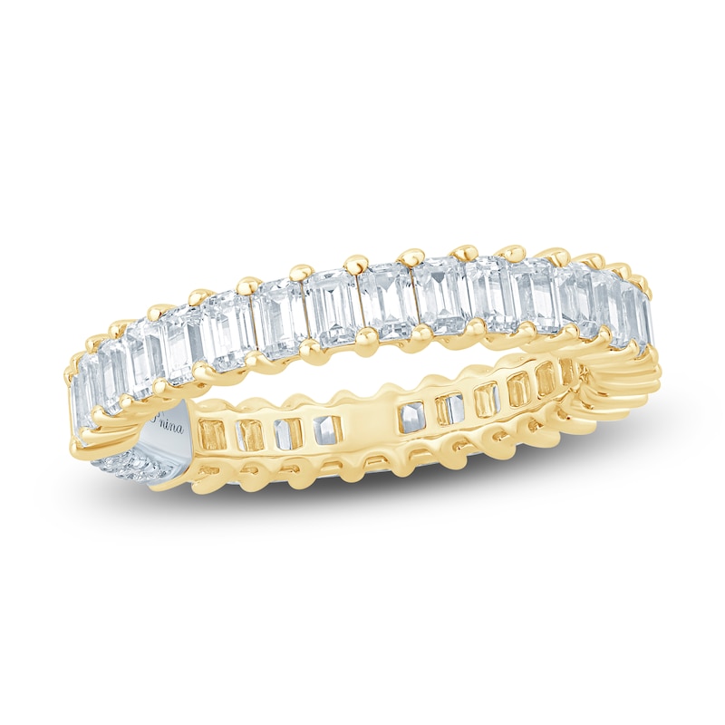 Main Image 1 of Pnina Tornai Diamond Eternity Ring 2-1/2 ct tw Emerald 14K Yellow Gold
