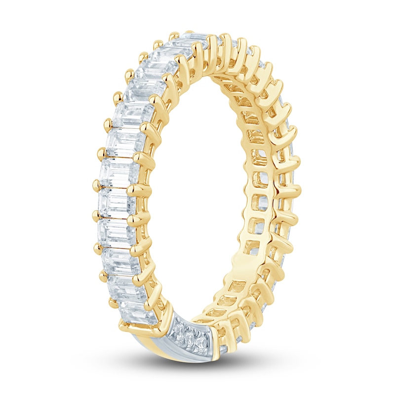 Main Image 2 of Pnina Tornai Diamond Eternity Ring 2-1/2 ct tw Emerald 14K Yellow Gold