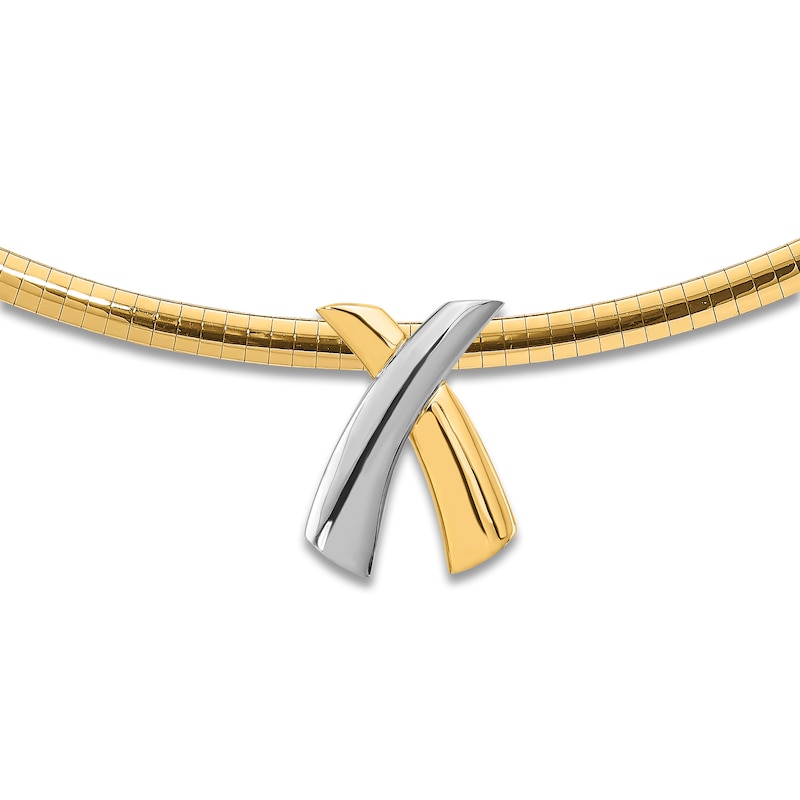 Main Image 1 of High-Polish Necklace 14K Two-Tone Gold