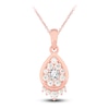 Thumbnail Image 1 of Diamond Pendant Necklace 1/2 ct tw Round 14K Rose Gold 18"