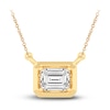 Thumbnail Image 1 of Diamond Pendant Necklace 3/8 ct tw Emerald 14K Yellow Gold 18" (SI2,I)