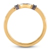 Thumbnail Image 2 of Blue & White Diamond Ring 1/6 ct tw Round 14K Yellow Gold