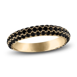 Black Diamond Ring 1-3/4 ct tw Round 14K Yellow Gold