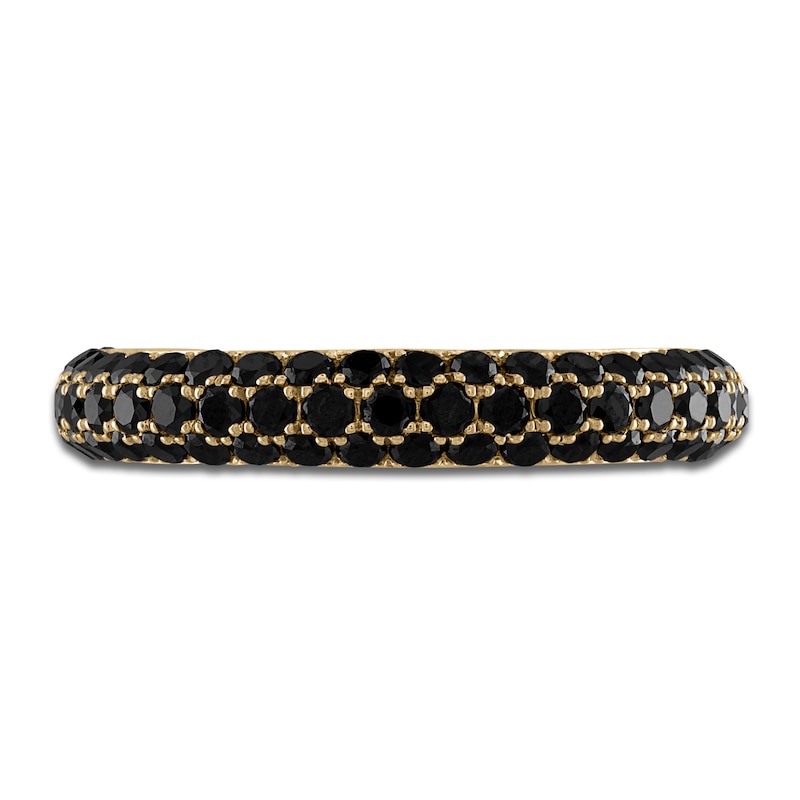 Main Image 3 of Black Diamond Ring 1-3/4 ct tw Round 14K Yellow Gold