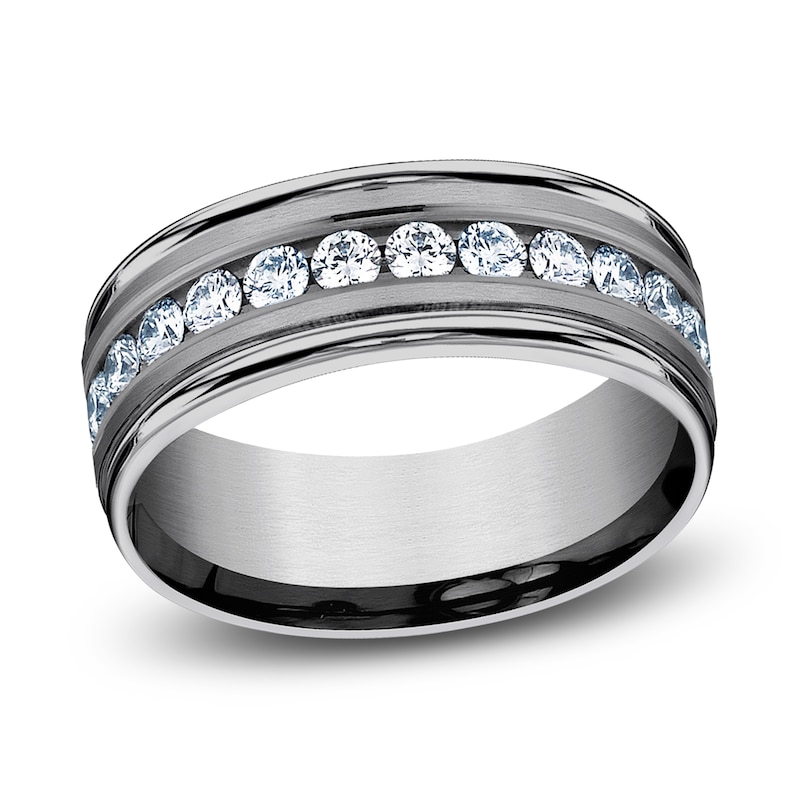 Main Image 1 of Men's Diamond Wedding Band 1 ct tw Round Tantalum 8.0mm