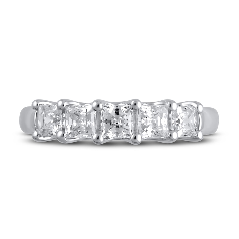 Main Image 2 of Lab-Grown Diamond Anniversary Band 1-1/2 ct tw Princess 14K White Gold