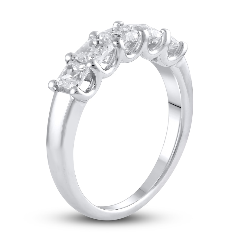 Main Image 3 of Lab-Grown Diamond Anniversary Band 1-1/2 ct tw Princess 14K White Gold