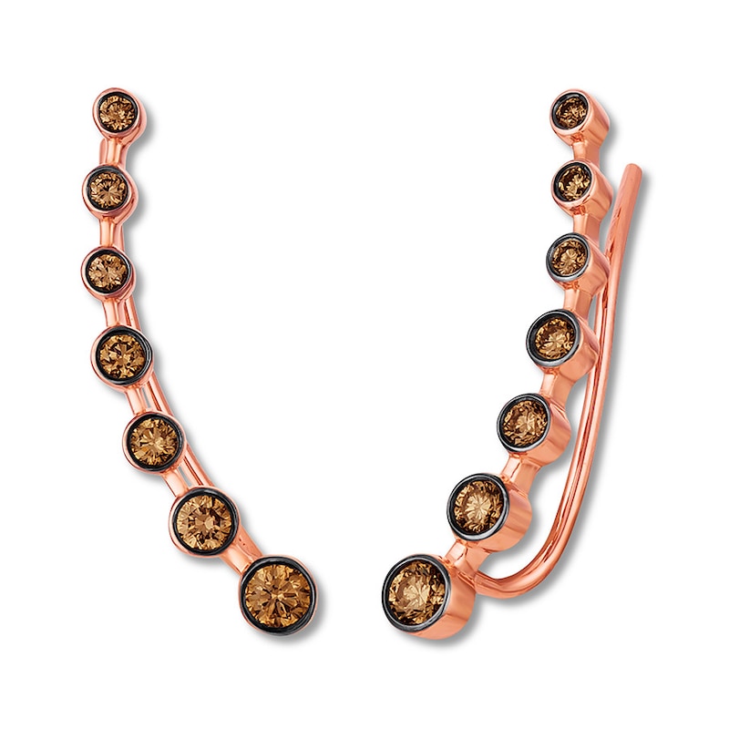 Main Image 1 of Le Vian Chocolate Diamond Earrings 1/2 cttw 14K Strawberry Gold