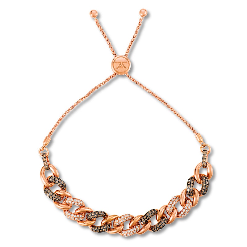 Main Image 1 of Le Vian Diamond Bolo Bracelet 1-3/4 ct tw 14K Strawberry Gold