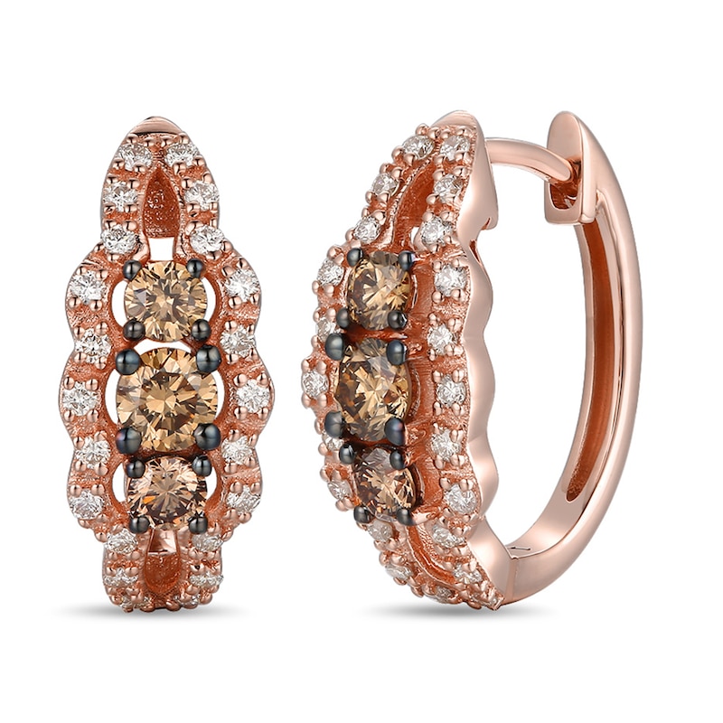 Main Image 1 of Le Vian Diamond Earrings 7/8 ct tw 14K Strawberry Gold
