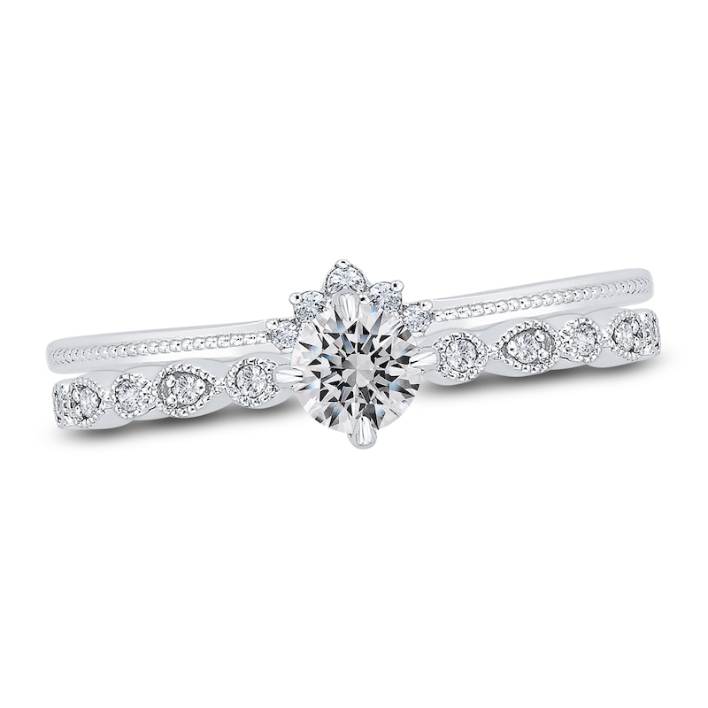 Diamond Bridal Set 1/2 ct tw Round 14K White Gold