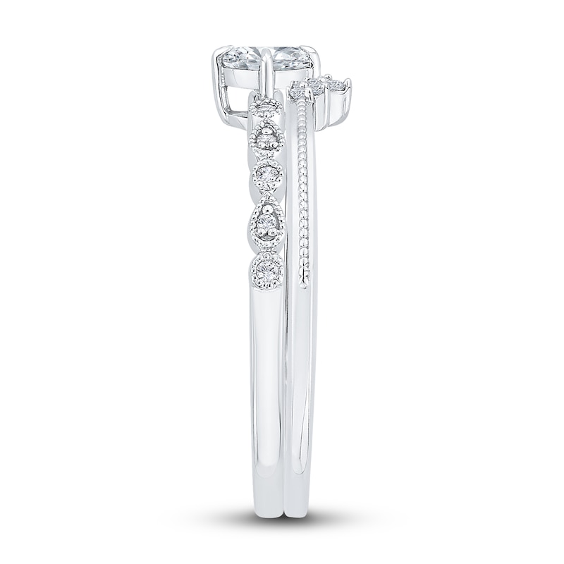 Main Image 2 of Diamond Bridal Set 1/2 ct tw Round 14K White Gold