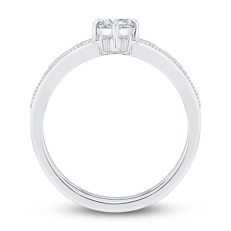 Main Image 3 of Diamond Bridal Set 1/2 ct tw Round 14K White Gold