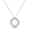 Thumbnail Image 1 of Diamond Circle Necklace 1/2 ct tw Round 14K White Gold 18"