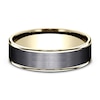 Thumbnail Image 3 of Wedding Band Titanium/14K Yellow Gold 6.5mm
