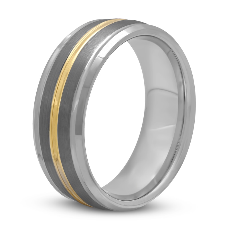 Wedding Band Two-Tone Tungsten 8mm