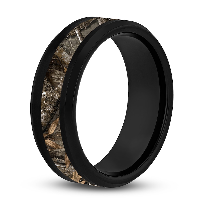 Main Image 2 of Camo Wedding Band Black Tungsten 8mm