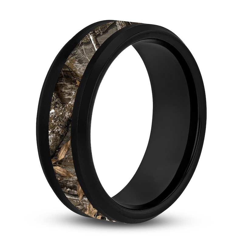 Camo Wedding Band Black Tungsten 8mm